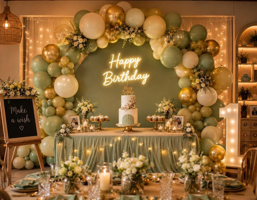 Birthday celebration setup