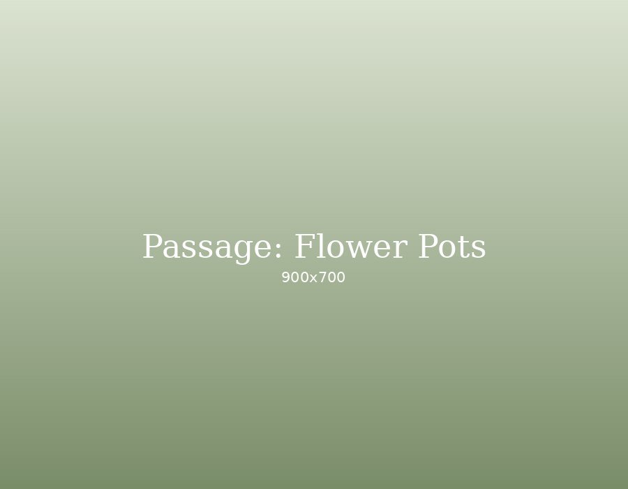 Entry passage with flower pots