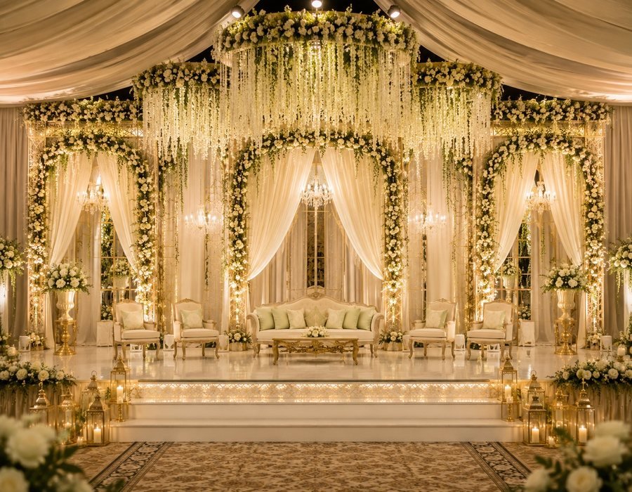 Wooden wedding stage
