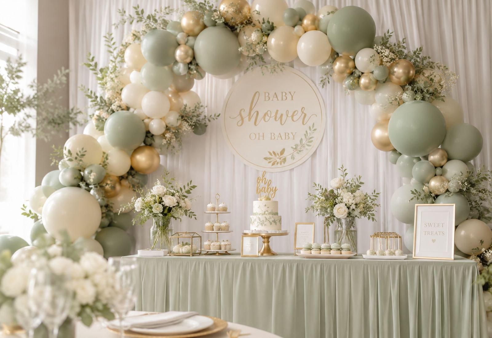 Baby shower setup