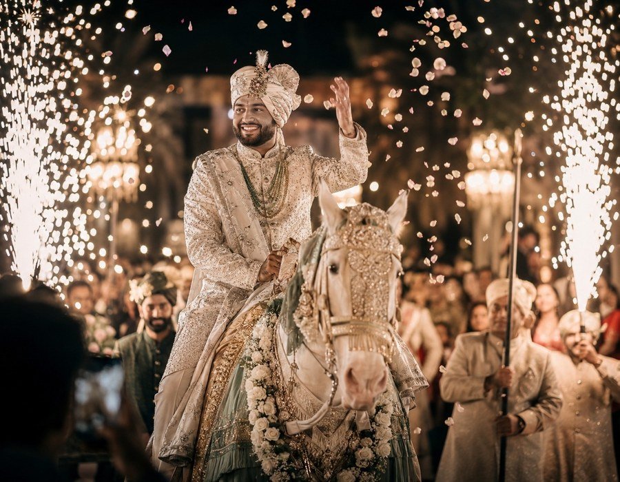 Bride and groom entry