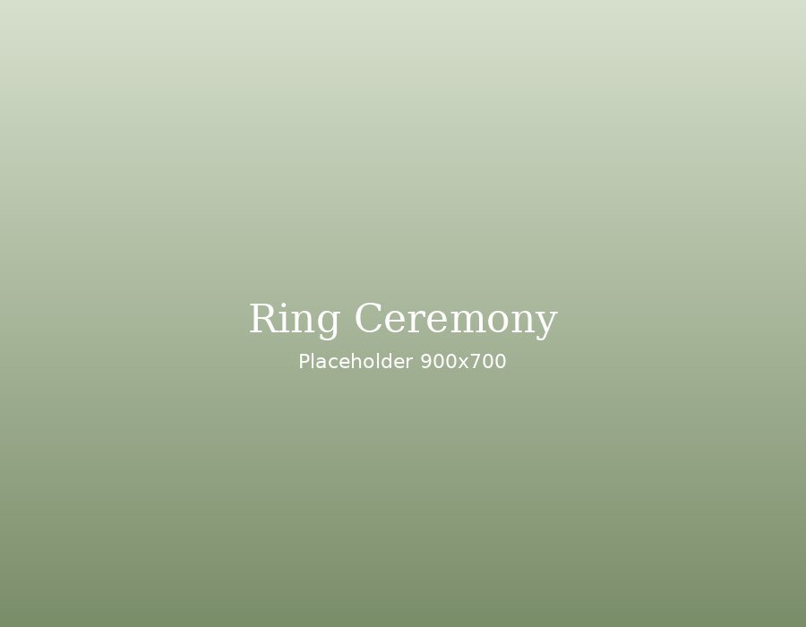 Ring ceremony setup