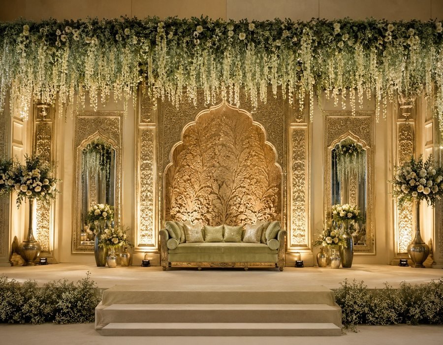 Stage and varmala decoration