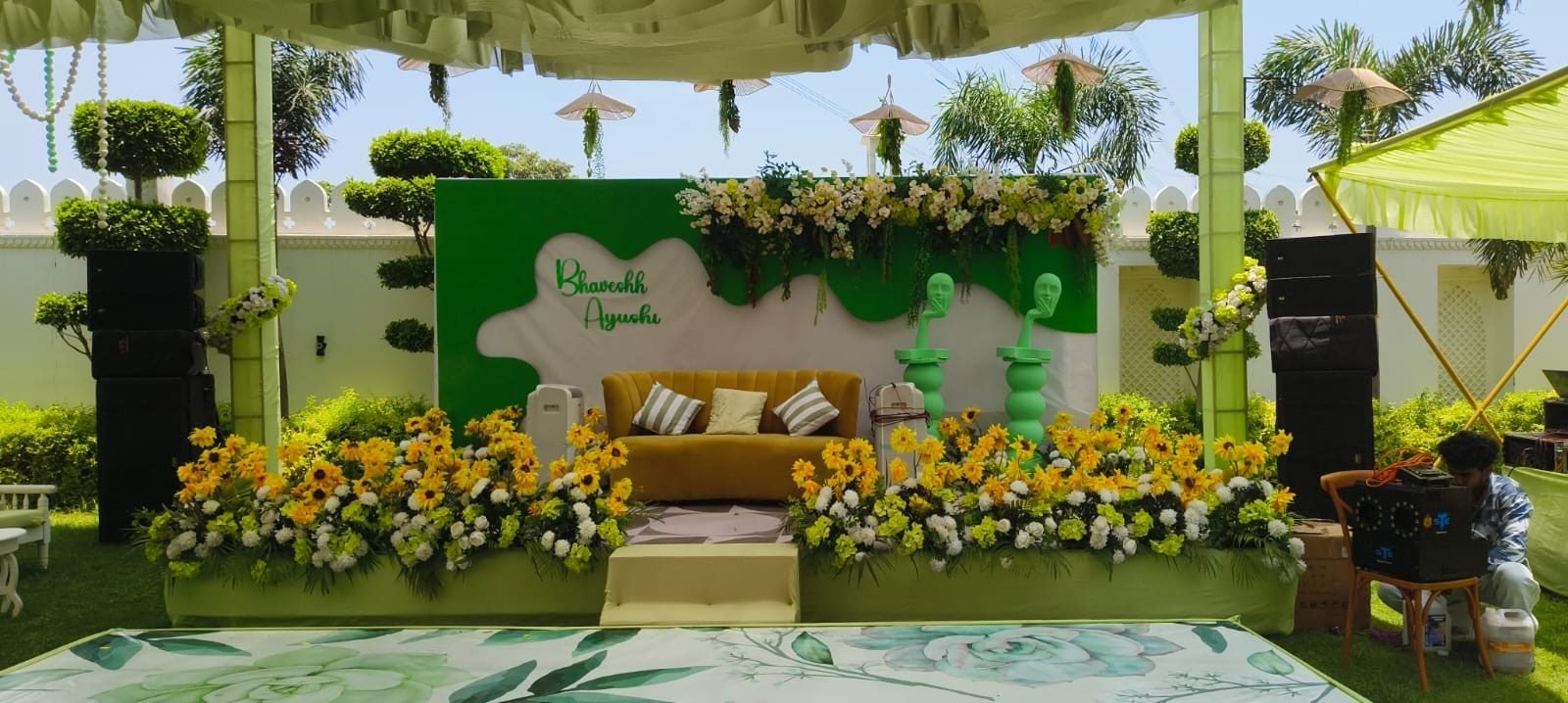 Haldi green decor